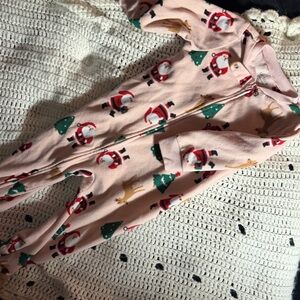 Carter's Pink Santa Fleece Onesie